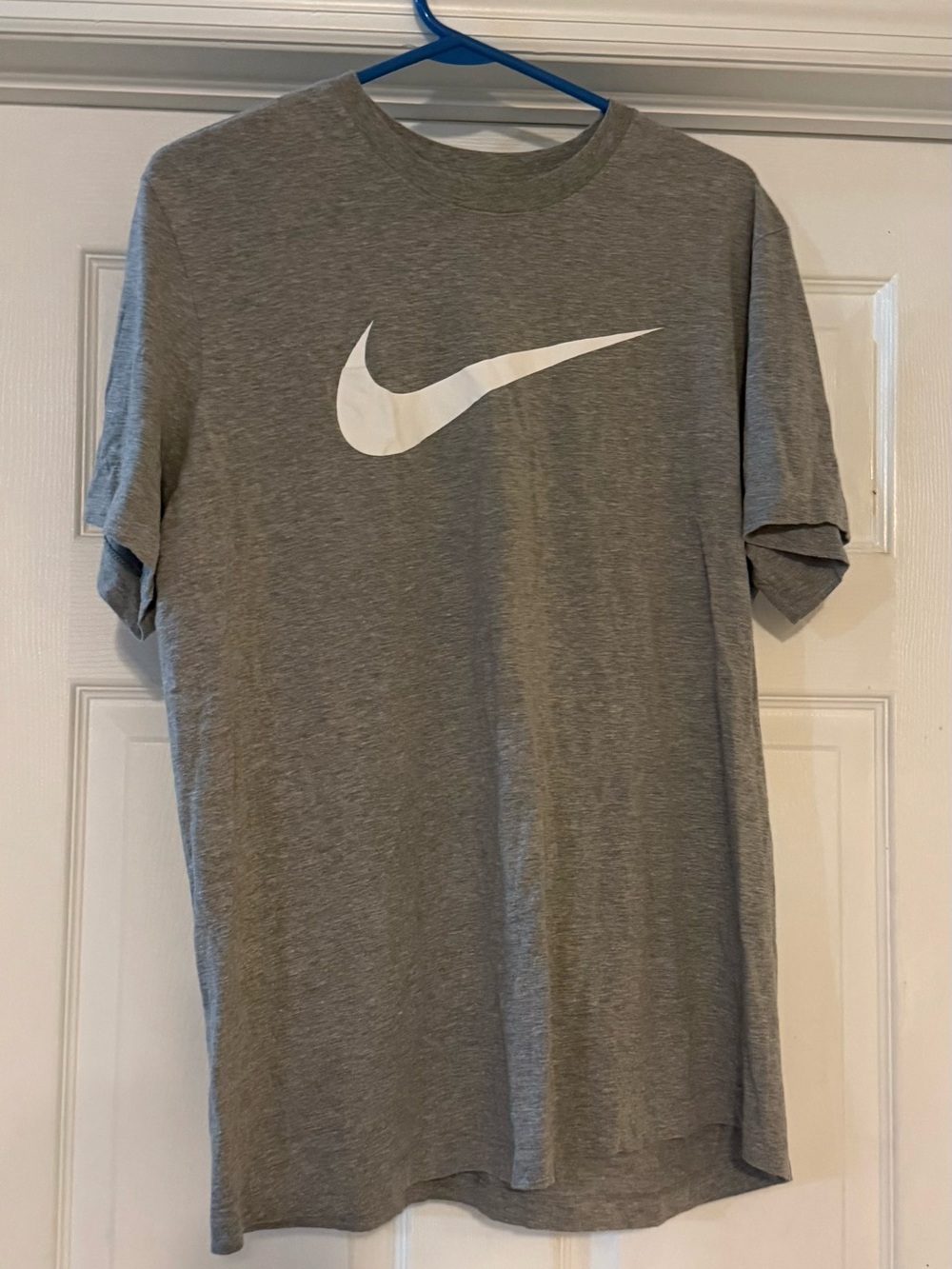 Nike Gray Tee with White Swoosh Logo